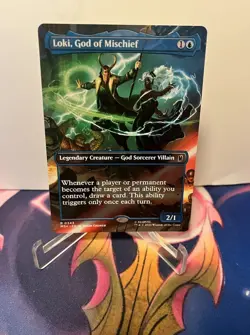 Loki, God of Mischief R 0343 Rare Borderless Non-foil- Magic Super Heroes - Image 1