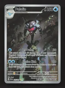 Palafin 225/091 Illustration Rare Paldean Fates Pokemon Near Mint - Image 1