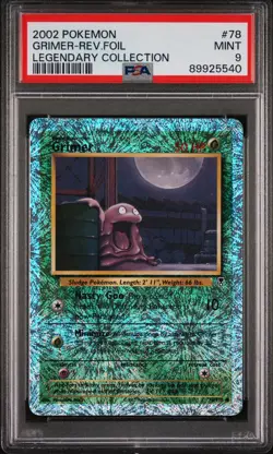2002 POKEMON LEGENDARY COLLECTION #78 GRIMER-REVERSE FOIL PSA 9 - Image 1
