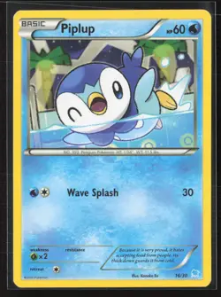 Piplup 16/30 Common XY Trainer Kit: Pikachu Libre & Suicune Pokemon MP - Image 1