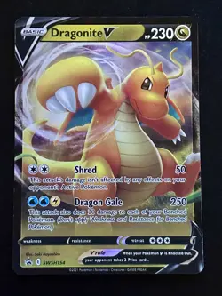 Dragonite V SWSH154 Holo Promo Sword & Shield Promo Pokemon TCG NM #SWSH154 - Image 1