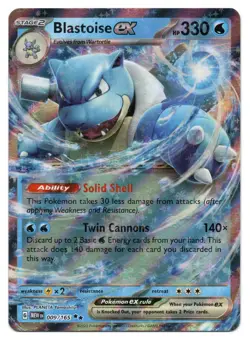 Pokemon TCG Blastoise ex | #009/165 Pokemon 151 | English - Image 1