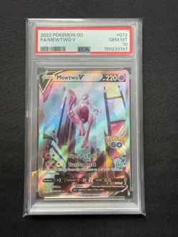 Pokemon Go Mewtwo V (Alternate Full Art) 072/078 PSA 10 - Image 1