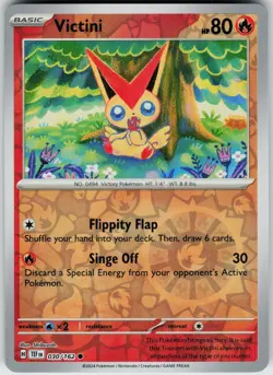 Pokemon Victini 030/162 SV05: Temporal Forces NM Reverse Holo card - Image 1