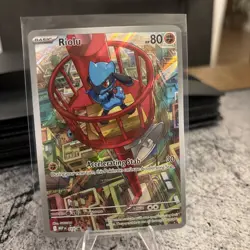 Riolu Mega Evolution Promo Pokemon TCG Card Full Art Holo - Image 1
