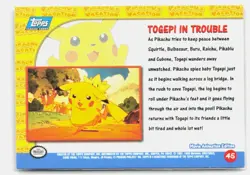 Togepi In Trouble #45 Topps The First Movie Trading Cards Pokemon Lightly Played - Image 2