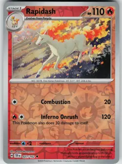 Pokemon Rapidash 027/162 SV05: Temporal Forces NM Reverse Holo card - Image 1