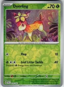 Pokemon Deerling 016/162 SV05: Temporal Forces NM Reverse Holo card - Image 1