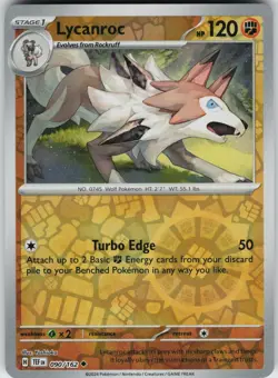 Pokemon Lycanroc 090/162 SV05: Temporal Forces NM Reverse Holo card - Image 1