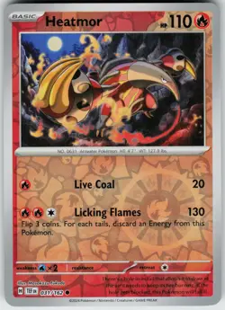 Pokemon Heatmor 031/162 SV05: Temporal Forces NM Reverse Holo card - Image 1