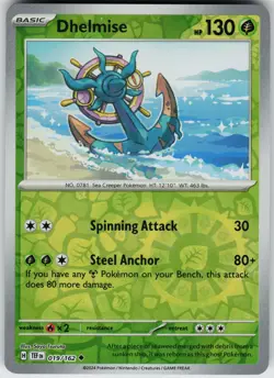 Pokemon Dhelmise 019/162 SV05: Temporal Forces NM Reverse Holo card - Image 1