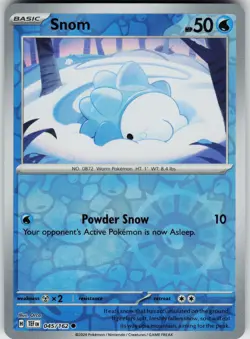 Pokemon Snom 045/162 SV05: Temporal Forces NM Reverse Holo card - Image 1