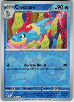 Pokemon Croconaw 040/162 SV05: Temporal Forces NM Reverse Holo card - Image 1