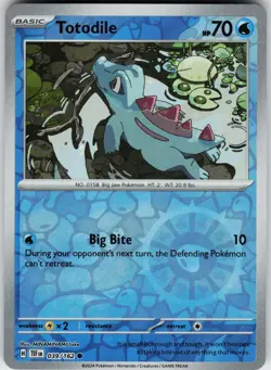 Pokemon Totodile 039/162 SV05: Temporal Forces NM Reverse Holo card - Image 1