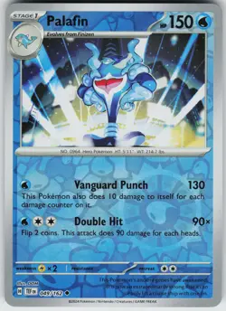 Pokemon Palafin 049/162 SV05: Temporal Forces NM Reverse Holo card - Image 1