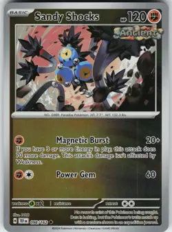 Pokemon Sandy Shocks 098/162 SV05: Temporal Forces NM Reverse Holo card - Image 1