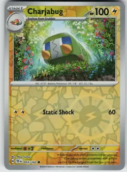 Pokemon Charjabug 055/162 SV05: Temporal Forces NM Reverse Holo card - Image 1