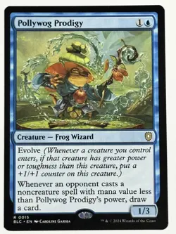 Pollywog Prodigy Commander: Bloomburrow 15 NM Magic MTG - Image 1