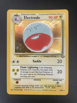 Pokemon TCG Electrode Jungle 2/64 Holo Unlimited Holo Rare - Image 3