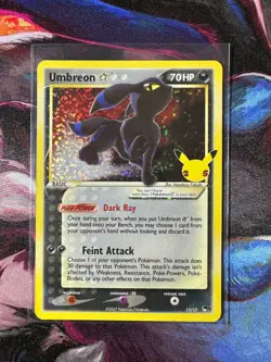 Umbreon Gold Star 17/17 Celebrations Classic Collection Pokemon TCG NM+ - Image 1