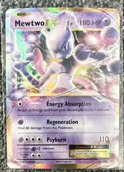 Pokemon TCG Mewtwo EX 52/108 Evolutions Holo Ultra Rare English 180 HP - Image 1