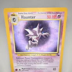 *MODERATELY PLAYED* Haunter 6/62 Fossil Holo Rare Unlimited 1999 English - Image 3