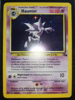 HAUNTER 6/62 Fossil 1999 Unlimited HOLO Rare Inter-Active Star Placements LP+/NM - Image 3