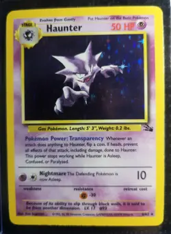HAUNTER 6/62 Fossil 1999 Unlimited HOLO Rare Inter-Active Star Placements LP+/NM - Image 4