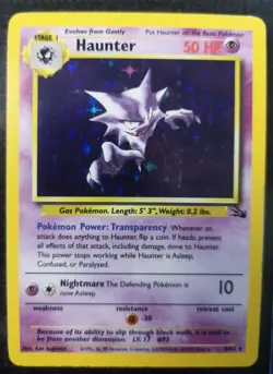 HAUNTER 6/62 Fossil 1999 Unlimited HOLO Rare Inter-Active Star Placements LP+/NM - Image 5