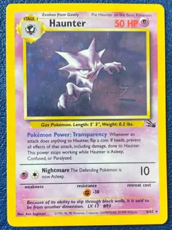 Haunter 6/62 Fossil Unlimited (1999) Vintage WOTC Holo Rare - MP/HP - Image 1