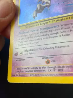 Haunter 6/62 Fossil Unlimited (1999) Vintage WOTC Holo Rare - MP/HP - Image 3