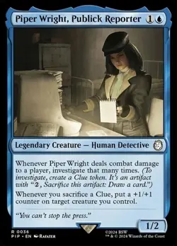 Piper Wright, Publick Reporter - 36 - NM - Universes Beyond: Fallout - MTG - Image 1