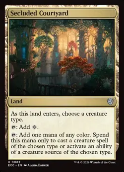 Secluded Courtyard - 62 - NM - Commander: Lorwyn Eclipsed - MTG - Image 1