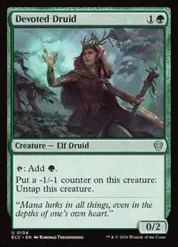Devoted Druid - 104 - NM - Commander: Lorwyn Eclipsed - MTG - Image 1