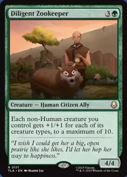 Diligent Zookeeper - 171 - NM - Avatar: The Last Airbender - MTG - Image 1
