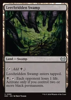 Leechridden Swamp - 286 - NM - Commander: Duskmourn: House of Horror - MTG - Image 1