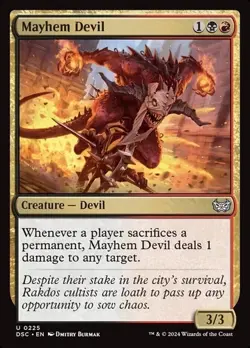 Mayhem Devil - 225 - NM - Commander: Duskmourn: House of Horror - MTG - Image 1