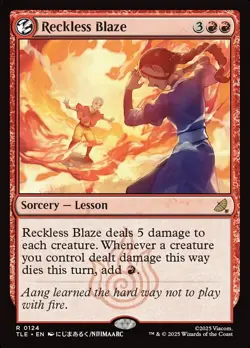 Reckless Blaze - 124 - NM - Avatar: The Last Airbender - MTG - Image 1