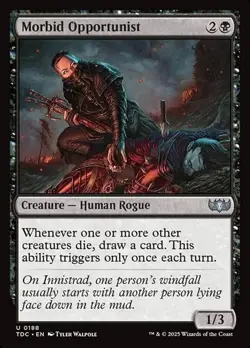 Morbid Opportunist - 188 - NM - Commander: Tarkir: Dragonstorm - MTG - Image 1