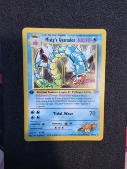 Misty's Gyarados Holo Rare 1st Edition Gym Challenge Pokemon Card 13/132 - Image 1