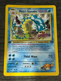 2000 Pokemon Misty's Gyarados, 1st Edition 13/132 Gym Challenge Holo - Image 1
