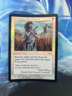 Mtg Swords To Plowshares Fnm Promo Old Frame Foil English En Dci - Image 1