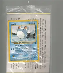 POKEMON MARILL BLACK STAR PROMO PACK SEALED NEO GENESIS WOTC - Image 1