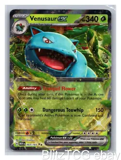 Venusaur ex MEW 003/165 151 Pokemon Double Rare Holo NM/M - Image 1