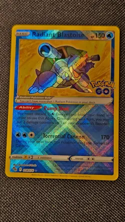 Pokemon TCG Radiant Blastoise 018/078 Pokemon GO Holo - Near Mint - Image 2