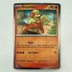 Pokemon Card Growlithe SVP 024 Cosmos Holo With HD GALAXY Swirl - Image 1