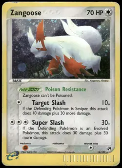Pokemon Zangoose Holo Rare Sandstorm 14/100 HP Holo - Image 1