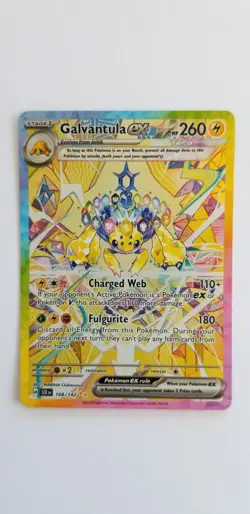 2024 Poke'mon Galvantula ex 168/142 Sv07 Stellar Crown Holo Nr Mint - Image 1