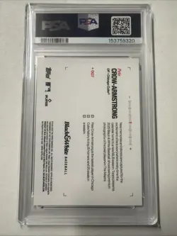 2025 Topps Black & White Pete Crow-Armstrong Purple /25 Chicago Cubs SP #7 - Image 2