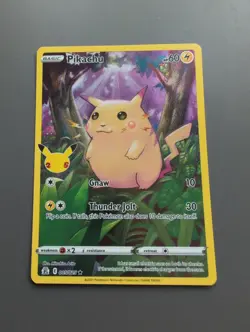 Pokemon Pikachu TCG Full Art Card 005/025 Celebrations 25th Anniversary Edition - Image 1